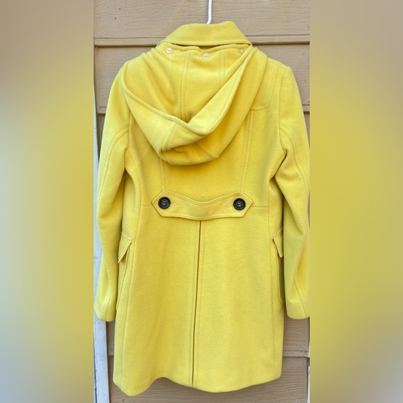 Tommy Hilfiger Yellow Wool Blend Pea Coat Jacket - Picture 4 of 15